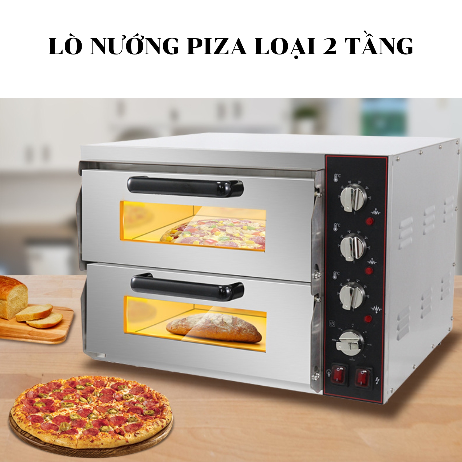 Tìm hiểu lò nướng pizza 2 tầng mini loại chuyên dụng