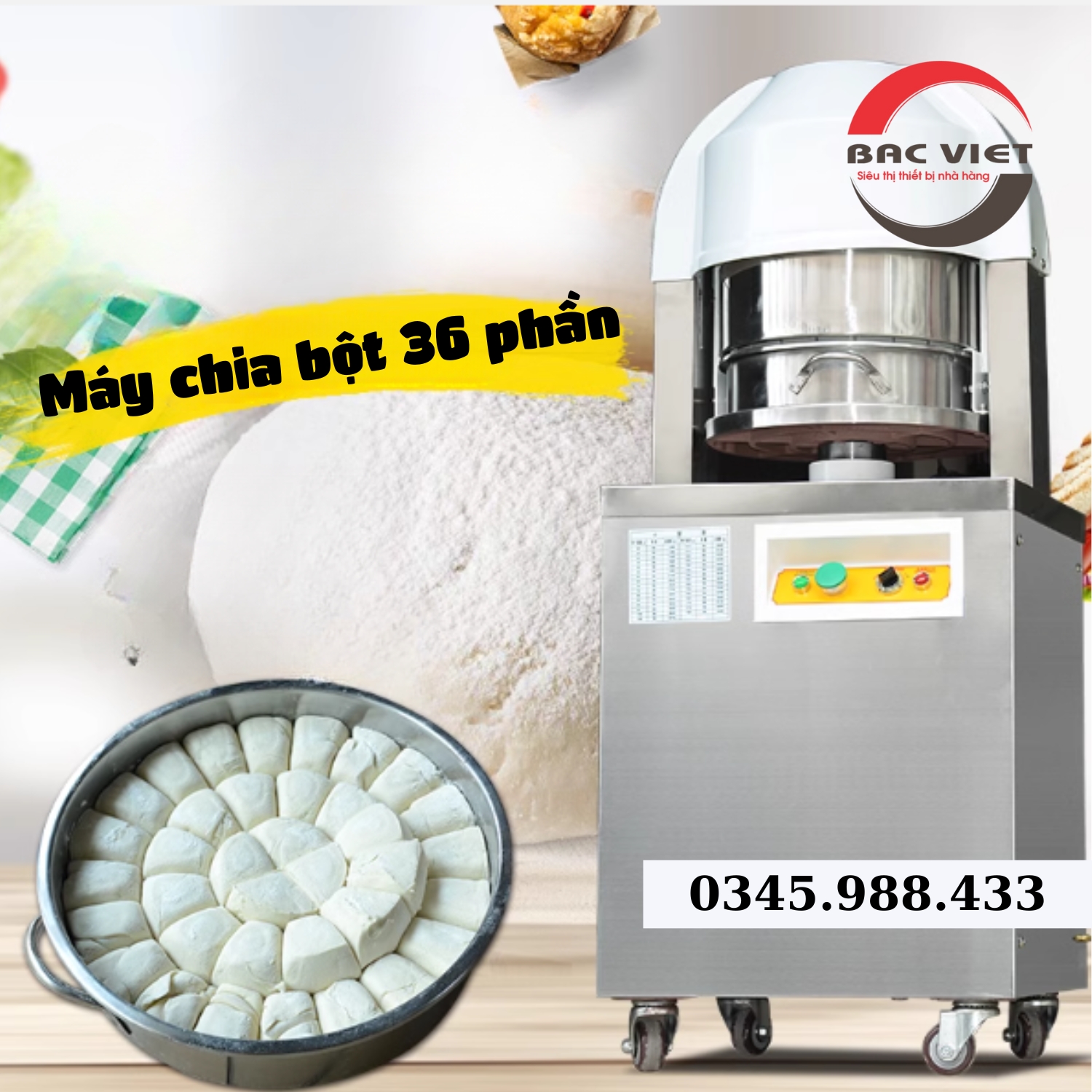 Máy chia bột 36 phần: Giải pháp tối ưu cho sản xuất bánh quy quy mô lớn