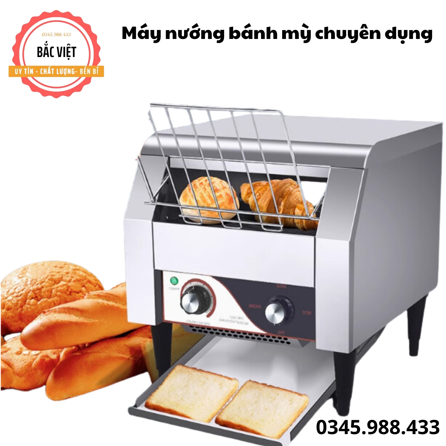 Máy Nướng Bánh Mỳ Băng Chuyền: Nhanh, Đều, Giòn – Bí Quyết Thành Công Cho Mọi Tiệm Bánh!