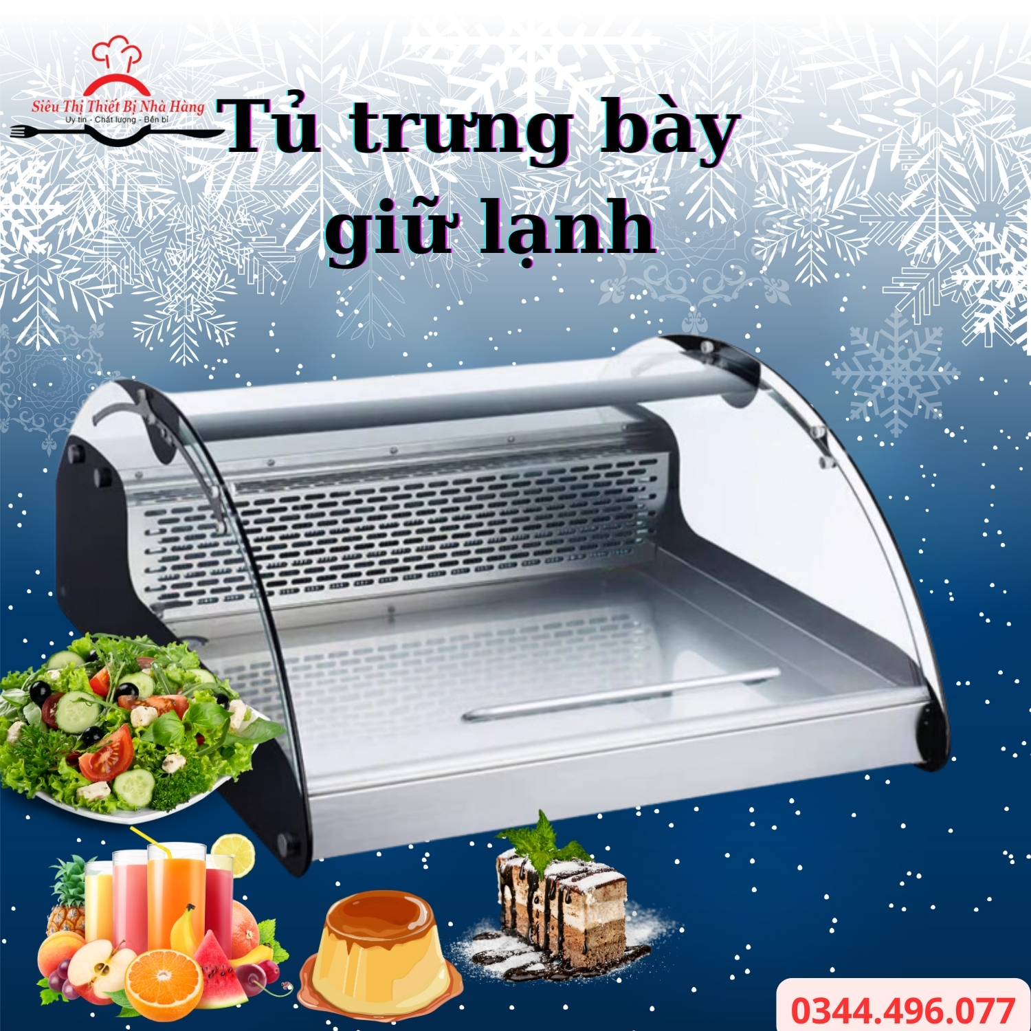 Tủ trưng bày giữ lạnh Thực Phẩm đặt bàn giá tốt nhất