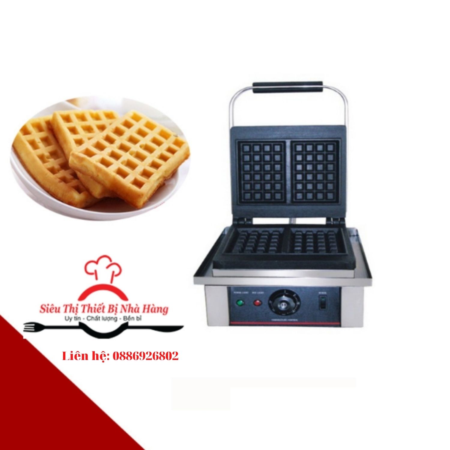 Máy Làm Bánh Waffle Cao Cấp - Giòn Bên Ngoài, Mềm Bên Trong, Dễ Dàng Chỉ Trong Tích Tắc!