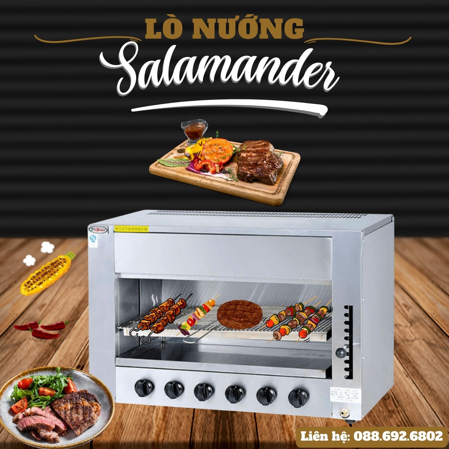 Lò Nướng Salamander - Bí Mật Đằng Sau Món Nướng Chuẩn Vị Nhà Hàng!