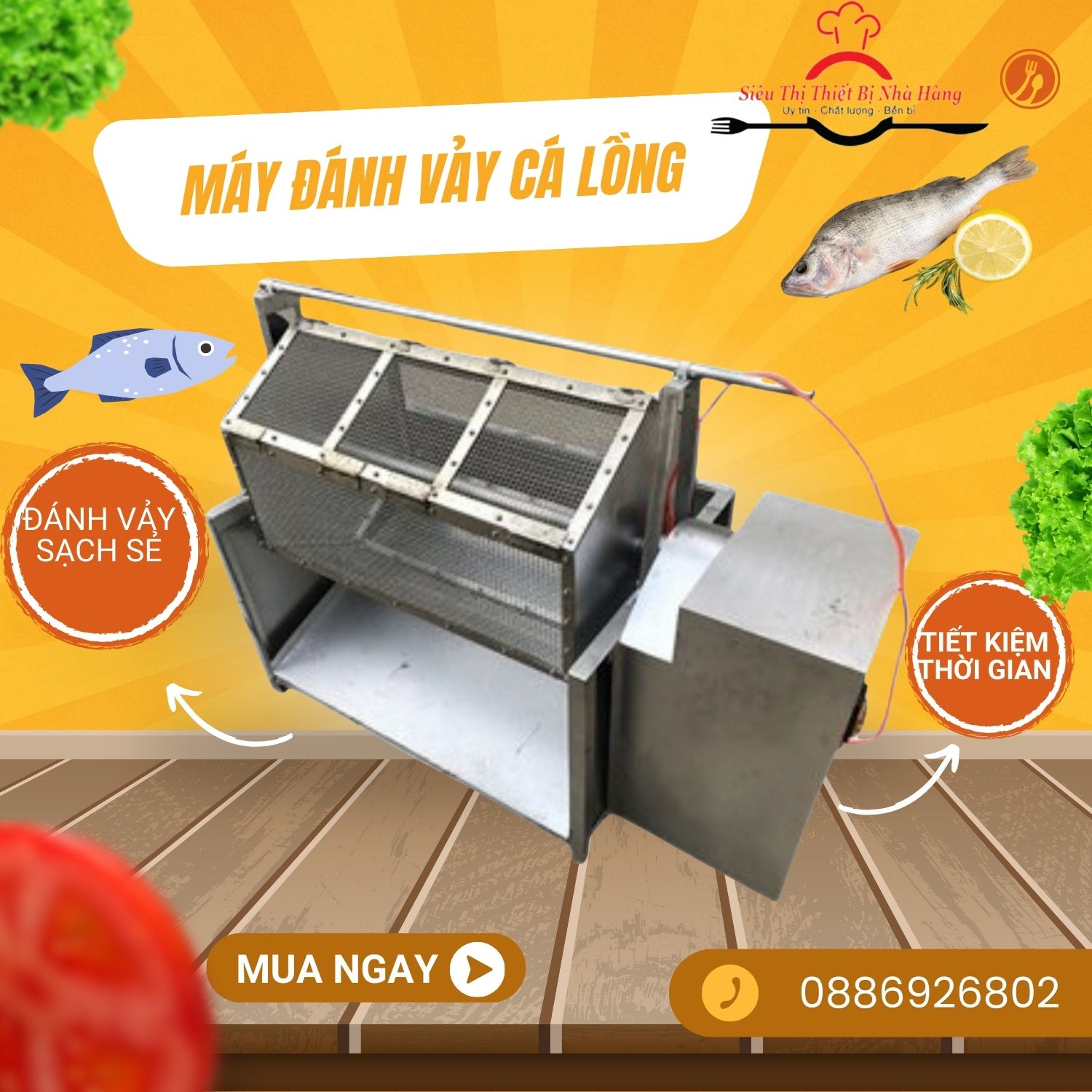 Máy Đánh Vảy Cá Lồng – Giải Pháp Nhanh Gọn Cho Chế Biến Thủy Sản Hiệu Quả