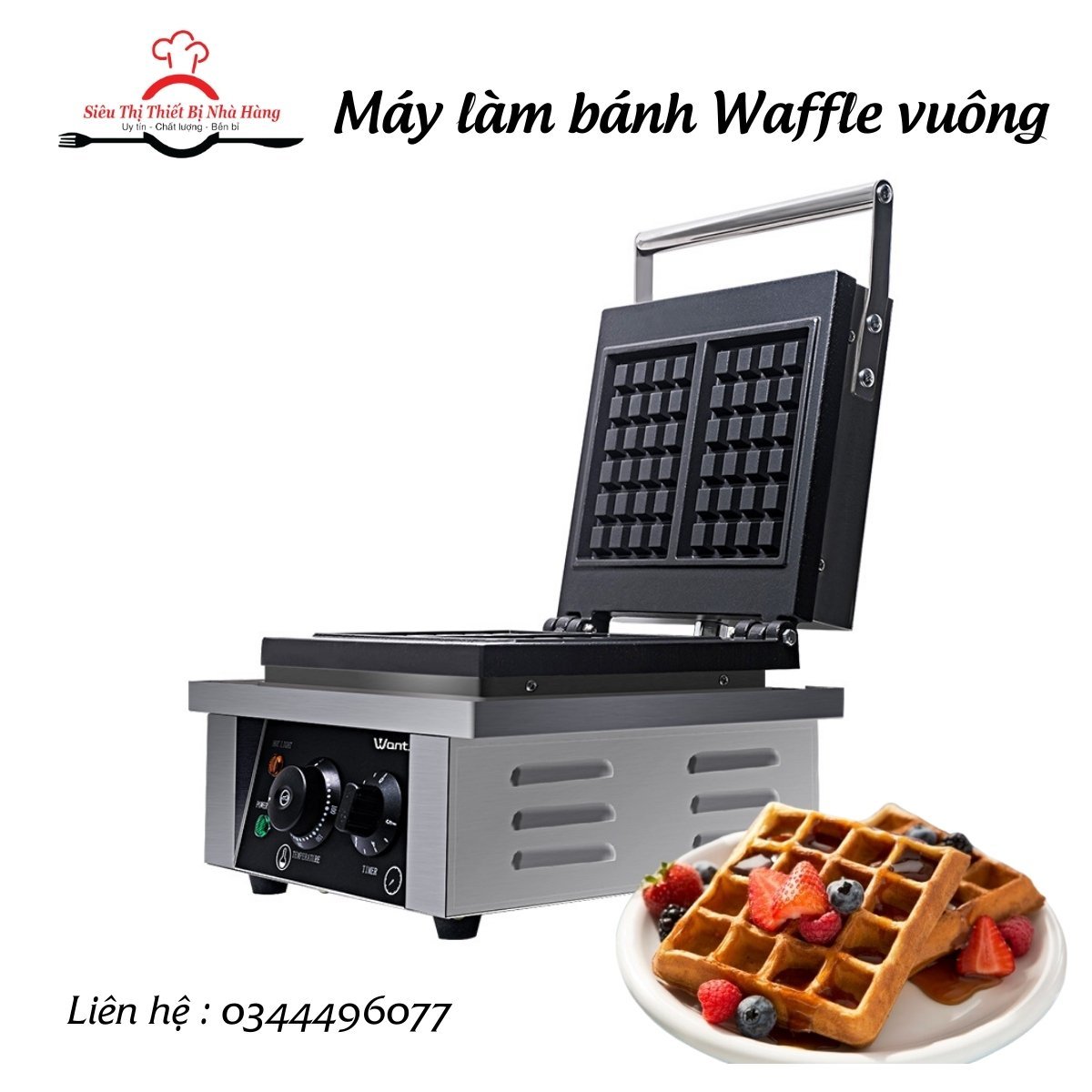 Máy làm bánh waffle, bánh tổ ong chính hãng