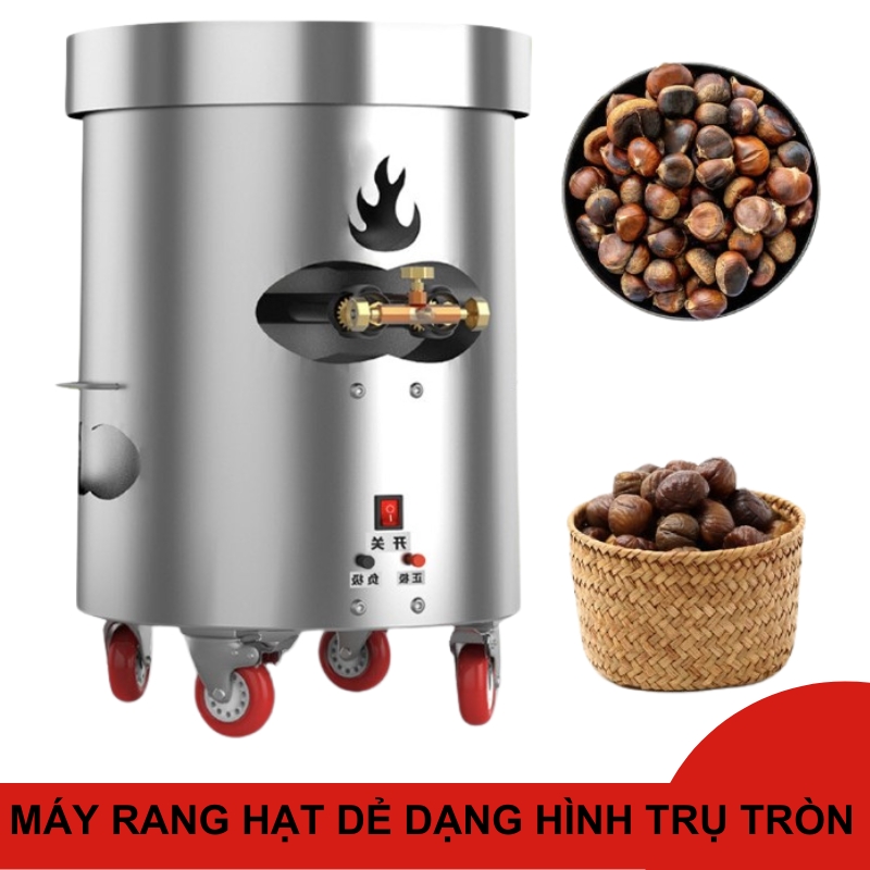 Máy rang hạt dẻ hình trụ tròn model G5.5