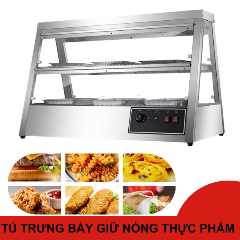 Tủ trưng bày giữ nóng thực phẩm kích thước 1.1m