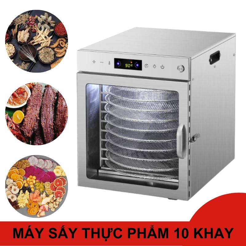 Máy sấy khô hoa quả loại 10 khay xoay