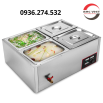 Tủ giữ nóng thức ăn 2 hàng 4 khay – Giải pháp bảo quản thực phẩm chuyên nghiệp cho nhà hàng