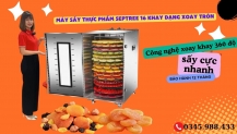Máy sấy thực phẩm 16 khay xoay: Giải pháp sấy đa năng cho mọi nhu cầu