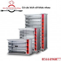 Lò quay vịt  6  thanh ngang chạy gas mới nhất 2024