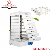 Tủ bánh bao 7 tầng ngăn kéo- Giải pháp tối ưu cho việc trưng bày và giữ nóng bánh bao