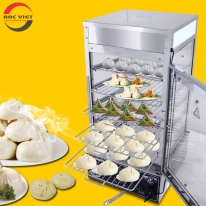Tủ hấp trưng bày bánh bao 5 tầng hai lớp kính - Công cụ không thể thiếu trong các quán ăn nhanh