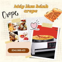 MÁY LÀM BÁNH CREPE – GIẢI PHÁP LÀM BÁNH NHANH, ĐỀU, CHUẨN VỊ CHO QUÁN KINH DOANH