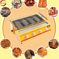 Bếp nướng hàu kết hợp BBQ 4 họng gas Thiết kế đa năng, tiện lợi và an toàn cho những buổi tiệc nướng ngoài trời.