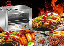 Lò chuyên nướng thịt, chả, hải sản chạy điện và gas