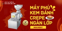 Máy phủ kem bánh crepe ngàn lớp tự động: Sản phẩm đem lại sự tiện lợi cho các tiệm bánh